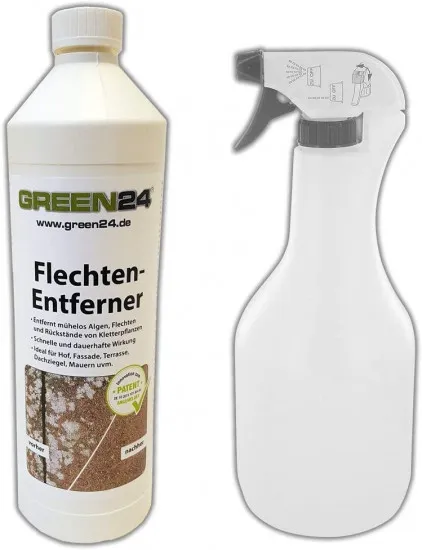 Flechten-Entferner Set mit Schaumsprüher, Anleitung, Handschutz