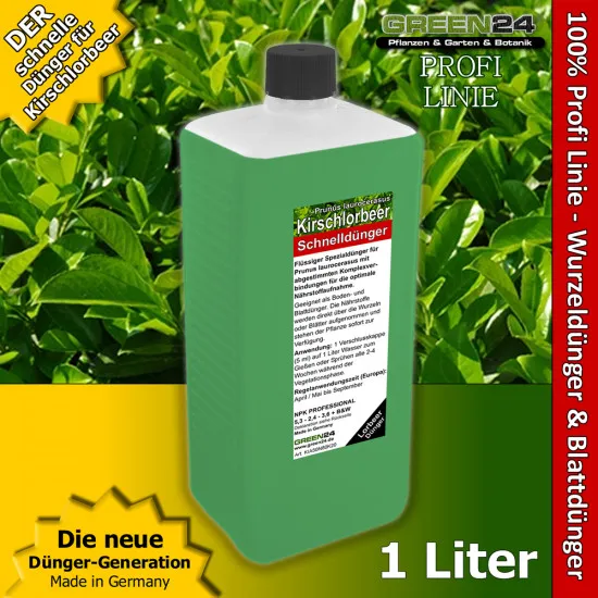 Kirschlorbeer Dünger XL Profi Linie 1 l zum düngen von Prunus laurocerasus NPK Volldünger