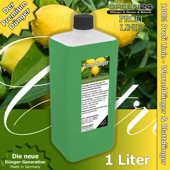 Zitrus Dünger XL 1 l Citrus düngen, Premium HIGH-TECH NPK Flüssigdünger aus der Profi Linie