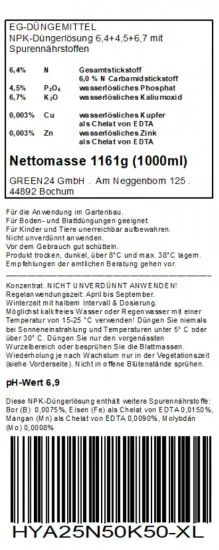 Hydrokultur Dünger Hydroponic düngen XL 1 Liter