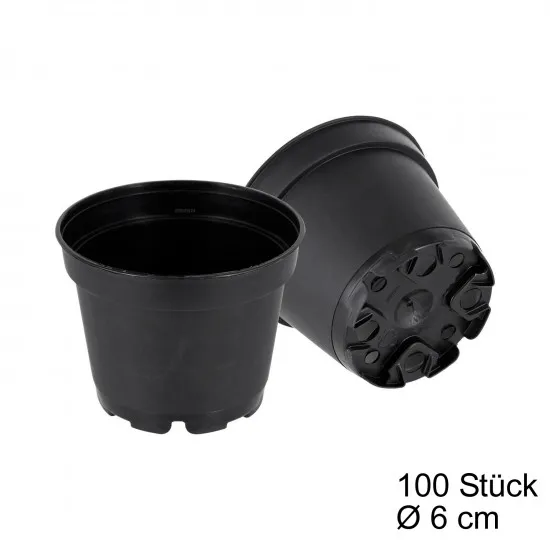 100 Runde Mini Pflanztöpfe Ø 6 cm