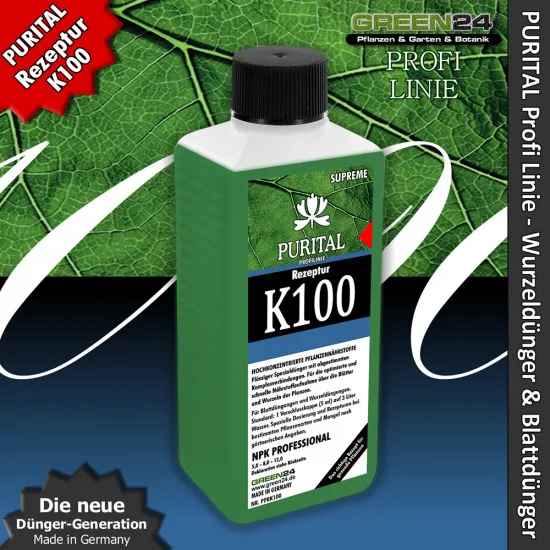 Purital Rezeptur K100 NPK 5,0+8,0+12,0 Flüssig-Dünger, System Volldünger (Stickstoff Phosphat Kalium) mit Spurennährstoffen