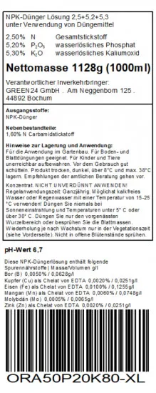 Orchideen-Dünger Premium XL 1 Liter Profi