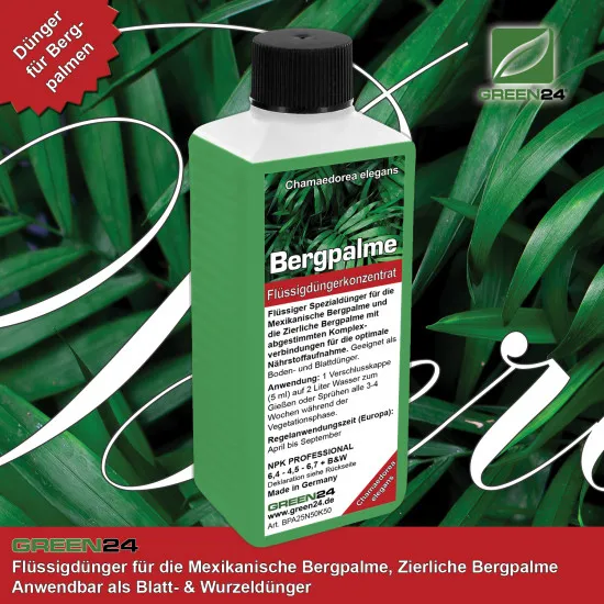 Bergpalmen - Dünger - Chamaedorea elegans - Mexikanische Bergpalme, Zierliche Bergpalme 250ml