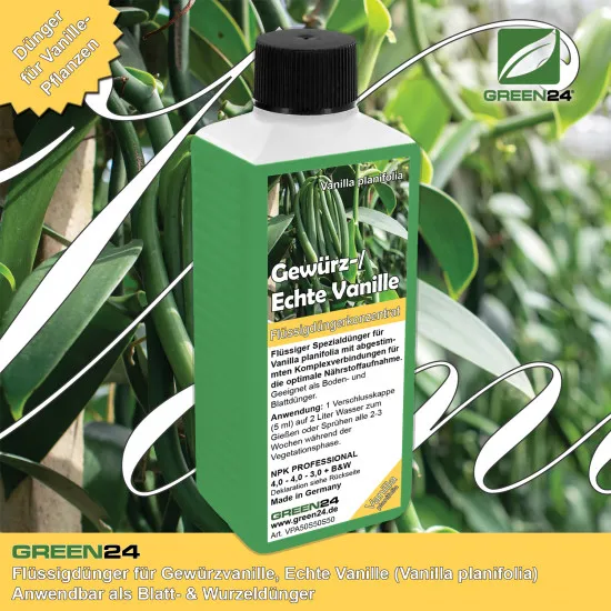 Echte Vanille Flüssigdünger, Gewürzvanille, Vanilla planifolia 250ml