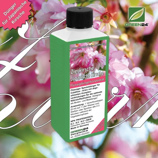 Zierkirsche-Dünger - Flüssigdünger für japanische Kirsche (Prunus serrulata, Prunus incisa, Prunus subhirtella) 250ml