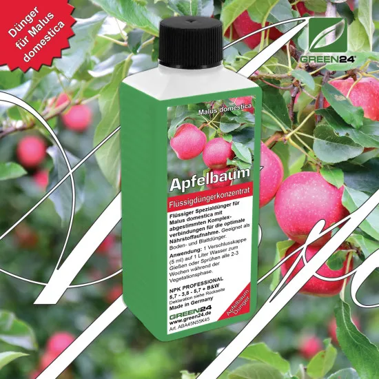 Apfelbaum-Dünger, Malus domestica Flüssigdünger für kräftige Blätter, Blüten und Fruchtbildung 250ml