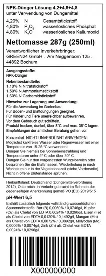 Mandarinenbaum-Dünger – Citrus reticulata Mandarienen Flüssigdünger für üppiges Wachstum und Früchte 250 ml