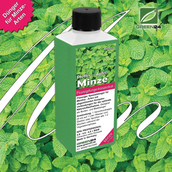 Minze-Dünger - Mentha Flüssigdünger für Minze, Pfefferminze, Apfelminze - 250 ml