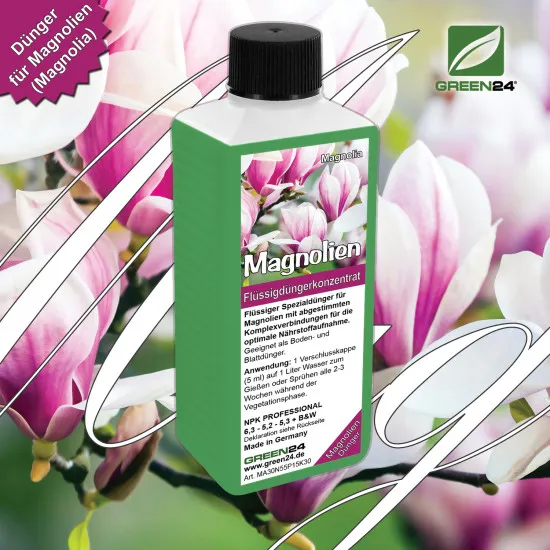 Magnolien-Dünger Magnolia NPK Düngemittel 250 ml für gesundes Wachstum, kräftige Blätter und prachtvolle Blüten